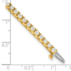 14k Complete 2.86 carat Round A Diamond 4-prong 7 inch Tennis Bracelet