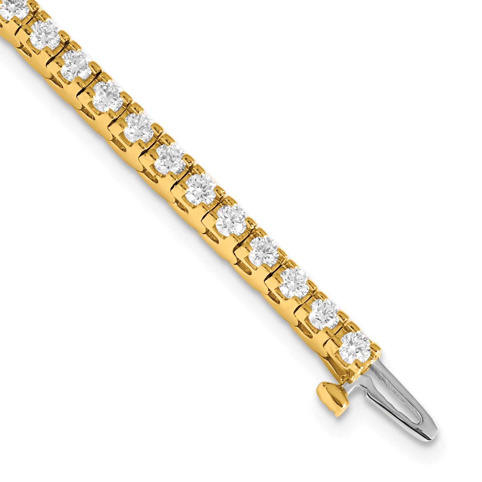 14k Complete 2.86 carat Round VS Diamond 4-prong 7 inch Tennis Bracelet
