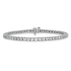 14k White Gold 2 7/8 carat Lab Grown Diamond VS/SI+ G+ Complete Round Tennis Bracelet
