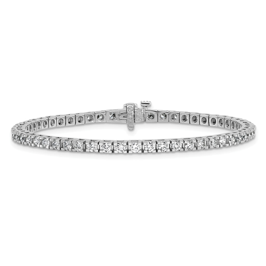Lab-Grown Diamond Tennis Bracelet in 14K White Gold, 4mm (2 7/8 ct. tw.), 7 Inch - Sophia Jewelers