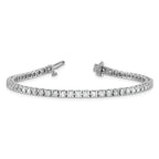 14k White Gold 2 7/8 carat Lab Grown Diamond VS/SI+ G+ Complete Round Tennis Bracelet