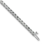 14k White Gold 2 7/8 carat Lab Grown Diamond VS/SI+ G+ Complete Round Tennis Bracelet