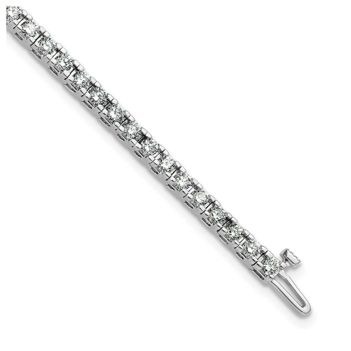 Lab-Grown Diamond Tennis Bracelet in 14K White Gold, 4mm (2 7/8 ct. tw.), 7 Inch - Sophia Jewelers Main image