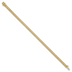 14k Holds 4.1 carat 52-2.7mm Round Diamond 4-prong 7 inch Tennis Bracelet Mounting (No Stone Included)