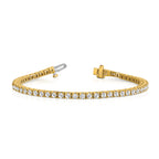 14k Complete 4.1 carat Round VS Diamond 4-prong 7 inch Tennis Bracelet