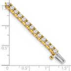 14k Complete 4.1 carat Round AAA Diamond 4-prong 7 inch Tennis Bracelet