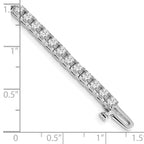 14k White Gold Complete 4.1 carat Round AA Diamond 4-prong 7 inch Tennis Bracelet
