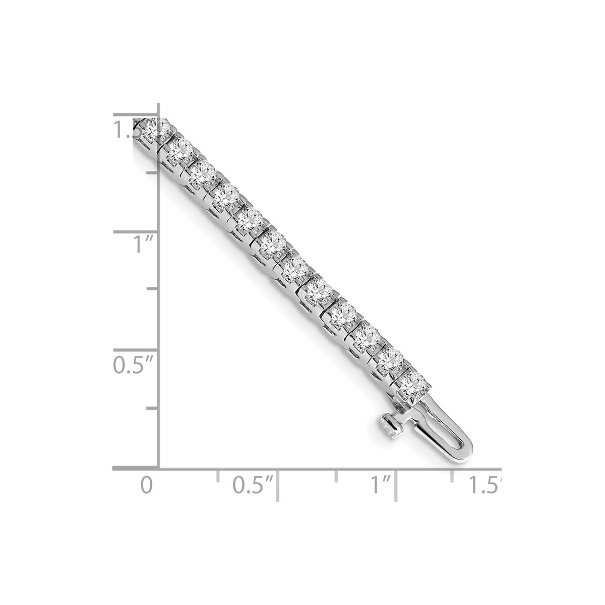 Lab-Grown Diamond Tennis Bracelet in 14K White Gold (4 1/10 ct. tw.), 7 Inch - Sophia Jewelers