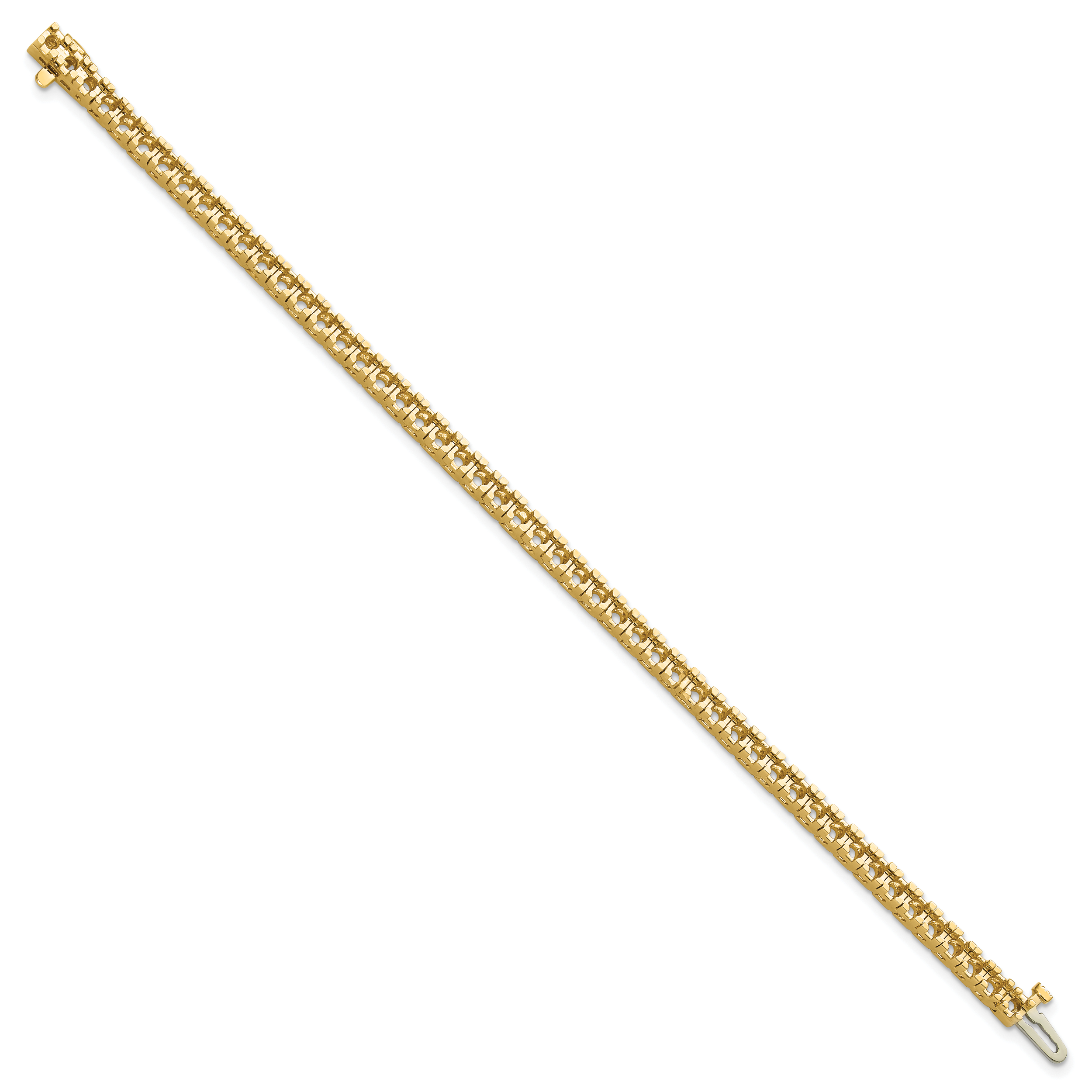 14k Holds 4.65 carat 50-2.9mm Round Diamond 4-prong 7 inch Tennis Bracelet Mounting (No Stone Included) Secondary image