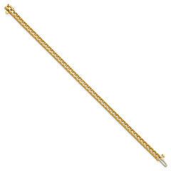 14k Holds 4.65 carat 50-2.9mm Round Diamond 4-prong 7 inch Tennis Bracelet Mounting (No Stone Included)