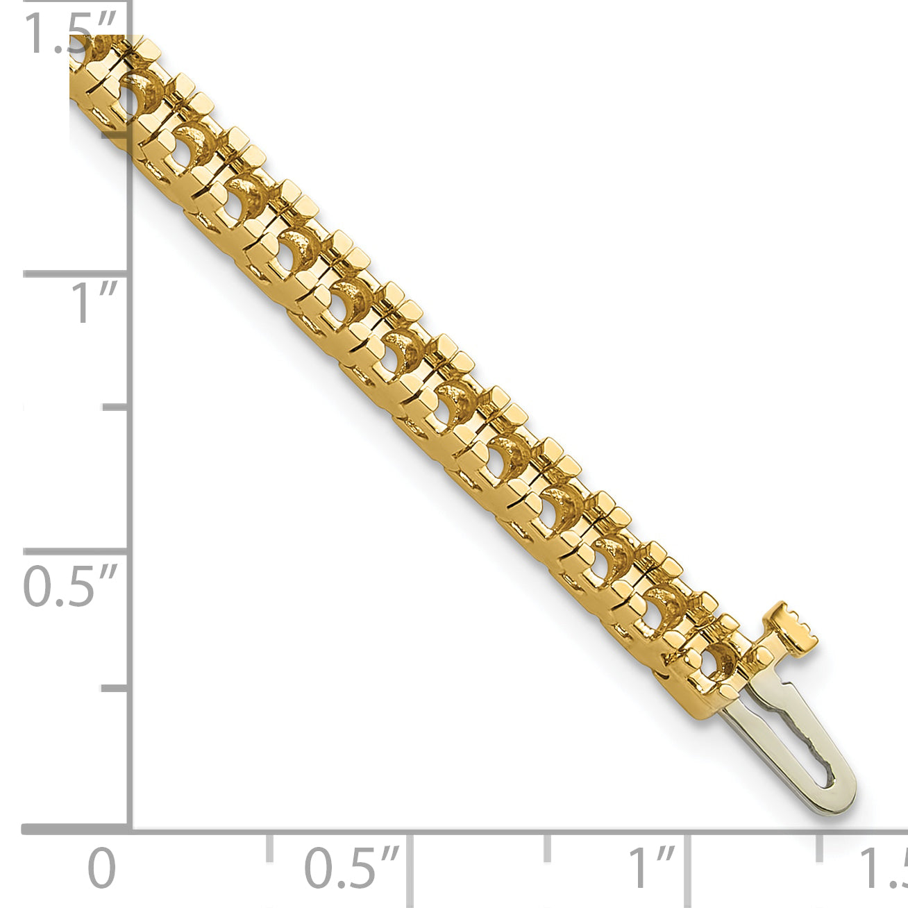 14k Holds 4.65 carat 50-2.9mm Round Diamond 4-prong 7 inch Tennis Bracelet Mounting (No Stone Included)