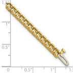 14k Holds 4.65 carat 50-2.9mm Round Diamond 4-prong 7 inch Tennis Bracelet Mounting (No Stone Included)