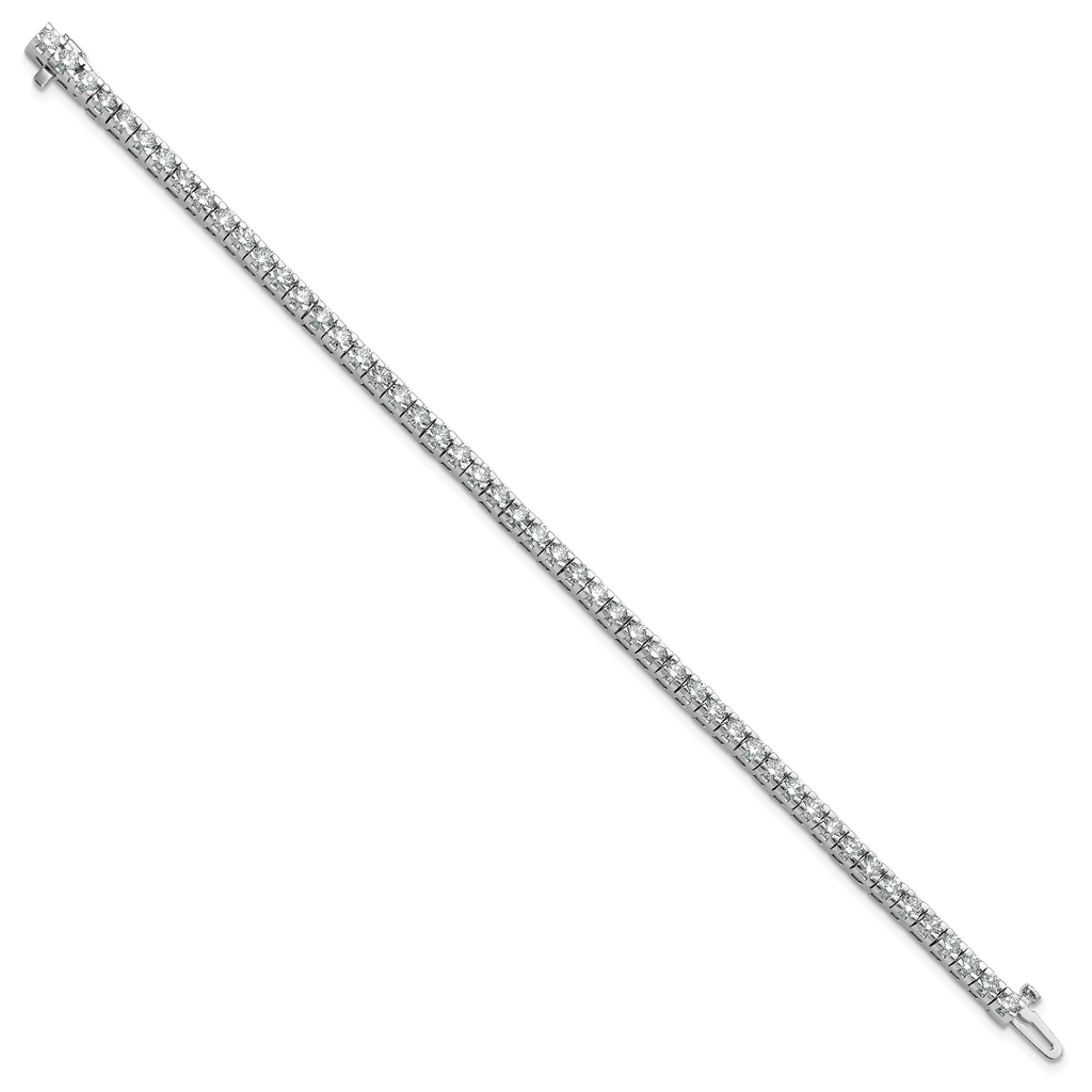 14k White Gold 4 5/8 carat Lab Grown Diamond VS/SI+ G+ Complete Round Tennis Bracelet