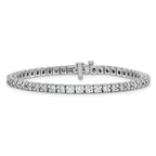 14k White Gold 4 5/8 carat Lab Grown Diamond VS/SI+ G+ Complete Round Tennis Bracelet