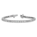 14k White Gold 4 5/8 carat Lab Grown Diamond VS/SI+ G+ Complete Round Tennis Bracelet