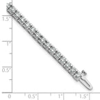 14k White Gold 4 5/8 carat Lab Grown Diamond VS/SI+ G+ Complete Round Tennis Bracelet