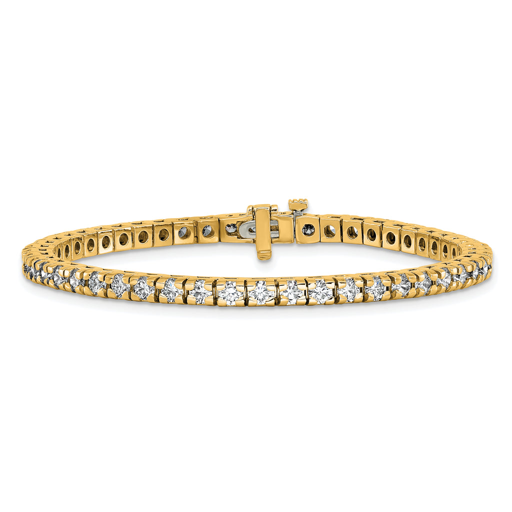 14k 4 5/8 carat Lab Grown Diamond VS/SI+ G+ Round Tennis Bracelet