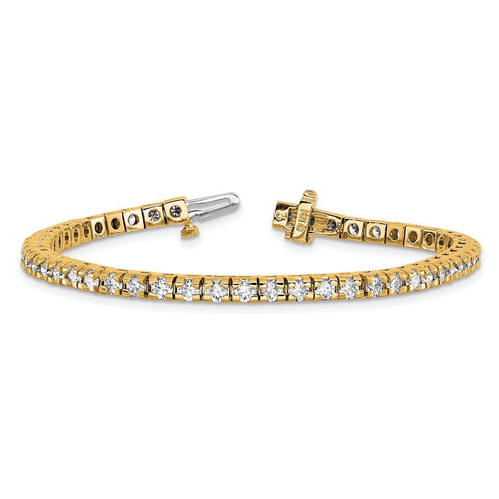 14k 4 5/8 carat Lab Grown Diamond VS/SI+ G+ Round Tennis Bracelet