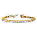 14k Complete 4.65 carat Round AA Diamond 4-prong 7 inch Tennis Bracelet