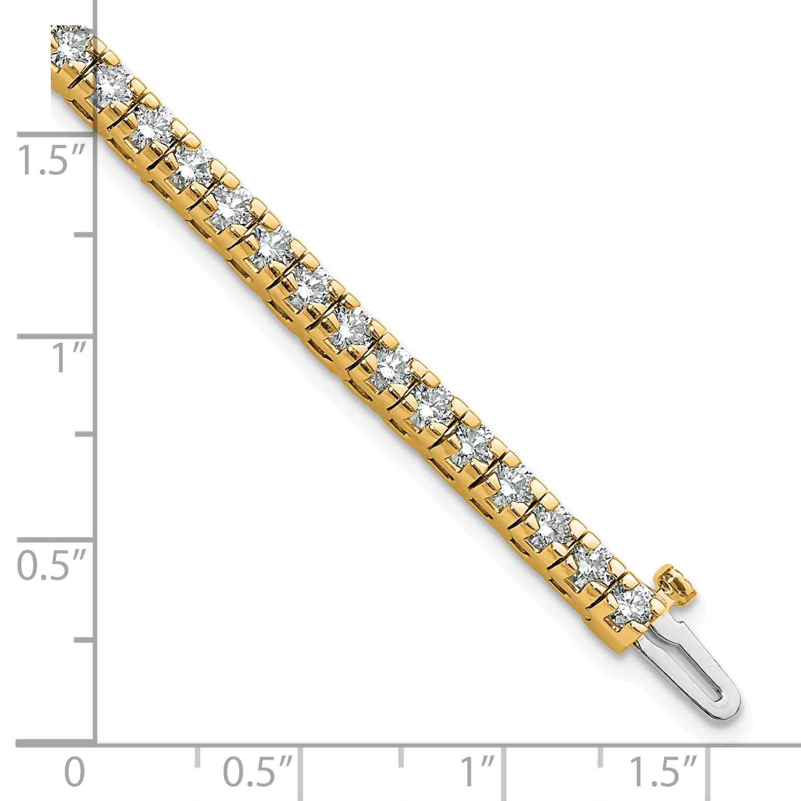 14k Complete 4.65 carat Round AAA Diamond 4-prong 7 inch Tennis Bracelet