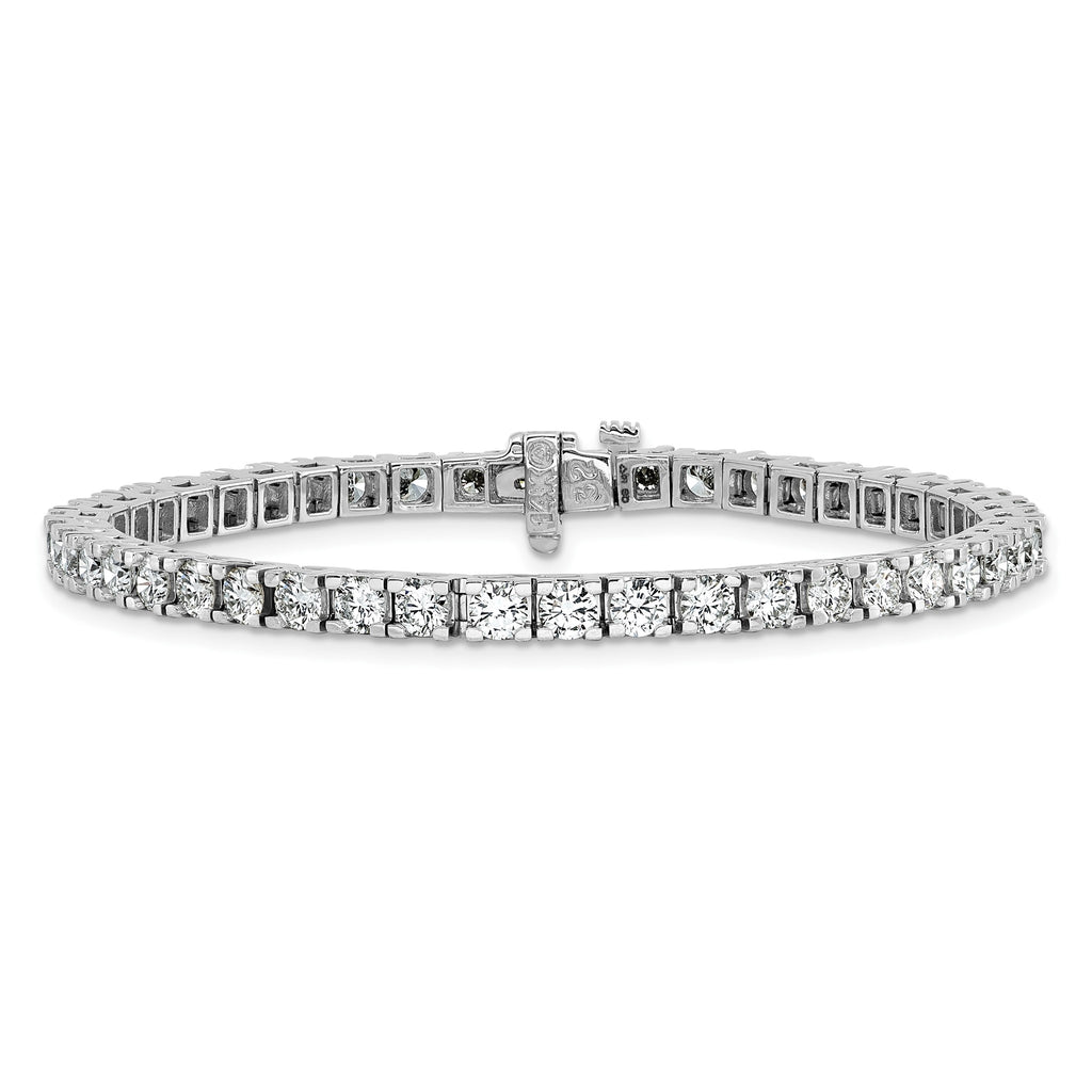 Lab-Grown Diamond Tennis Bracelet in 14K White Gold, 5mm (6 3/8 ct. tw.), 7 Inch - Sophia Jewelers