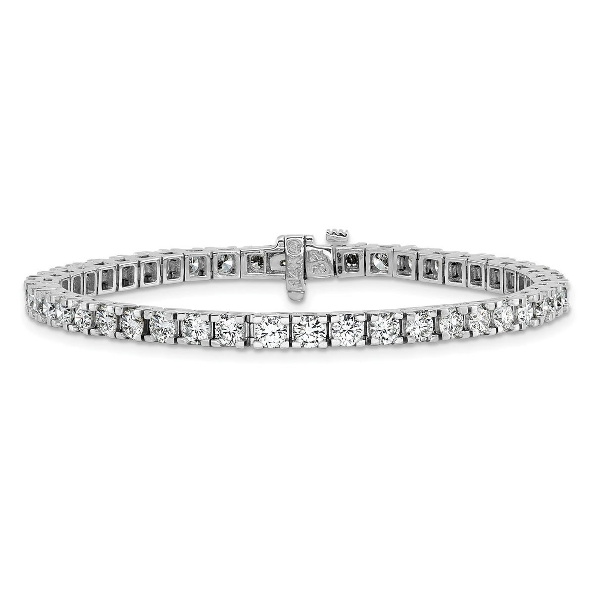 Lab-Grown Diamond Tennis Bracelet in 14K White Gold, 5mm (6 3/8 ct. tw.), 7 Inch - Sophia Jewelers