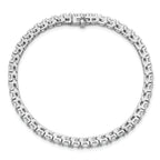 14k White Gold Complete 6.44 carat Round AA Diamond 4-prong 7 inch Tennis Bracelet