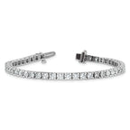 14k White Gold 5 7/8 carat Lab Grown Diamond VS/SI+ G+ Round Tennis Bracelet