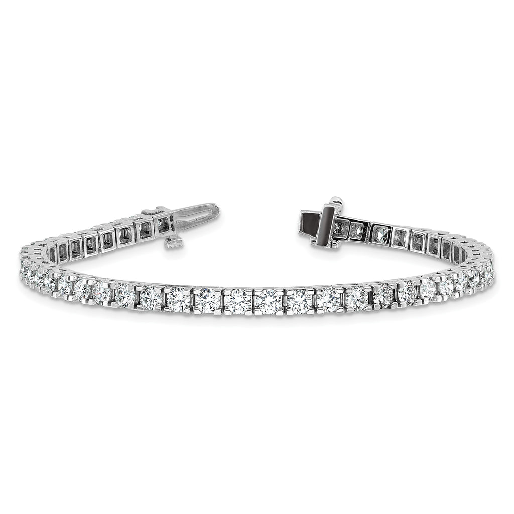 Lab-Grown Diamond Tennis Bracelet in 14K White Gold, 5mm (6 3/8 ct. tw.), 7 Inch - Sophia Jewelers