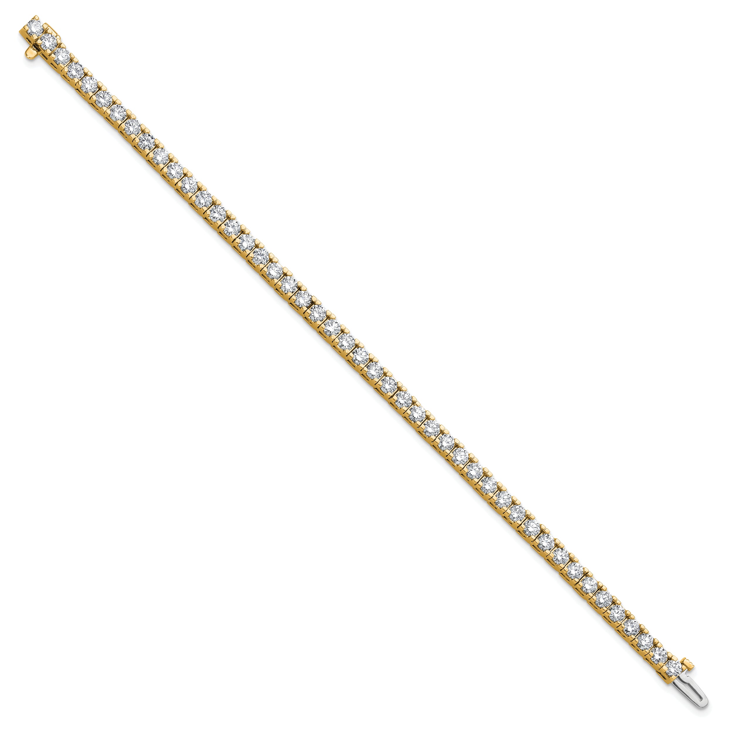 14k 5 7/8 carat Lab Grown Diamond VS/SI+ G+ Round Tennis Bracelet