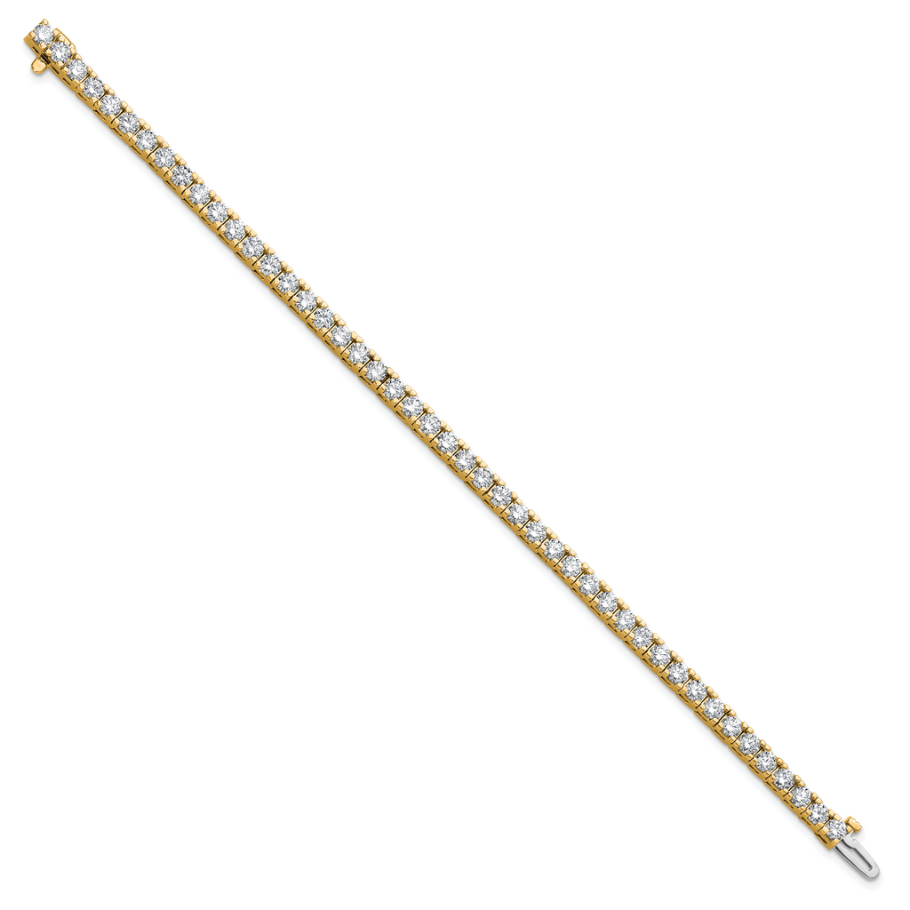 14k Complete 6.44 carat Round VS Diamond 4-prong 7 inch Tennis Bracelet