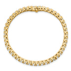 14k Holds 6.44 carat 46-3.25mm Round Diamond 4-prong 7 inch Tennis Bracelet Mounting (No Stone Included)