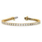 14k Complete 6.44 carat Round VS Diamond 4-prong 7 inch Tennis Bracelet