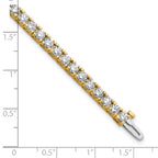 14k Holds 6.44 carat 46-3.25mm Round Diamond 4-prong 7 inch Tennis Bracelet Mounting (No Stone Included)