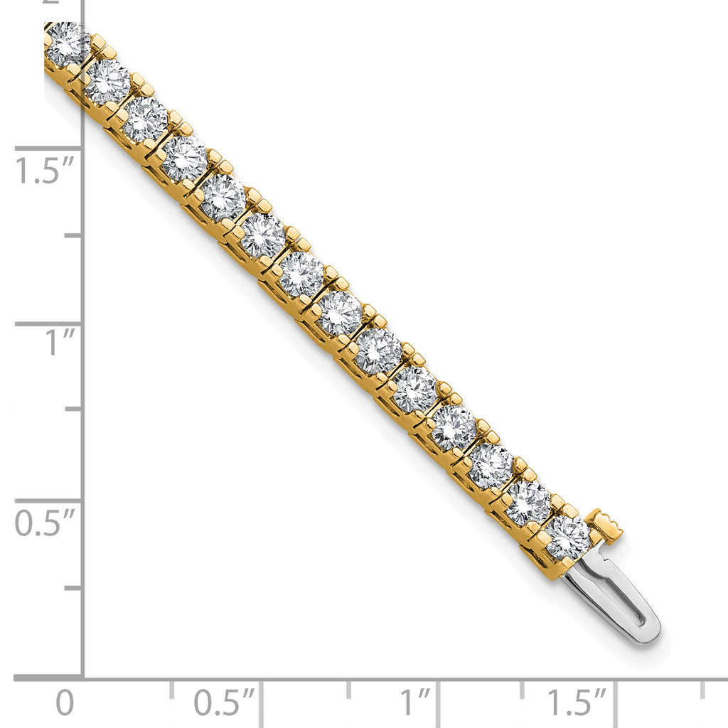 14k Complete 6.44 carat Round VS Diamond 4-prong 7 inch Tennis Bracelet