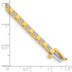 14k Holds 1.1 carat 28-2.1mm Round Diamond Square Link 7 inch Tennis Bracelet Mounting (No Stone Included)