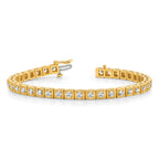 14k Holds 1.75 carat 44-2.2mm Round Diamond 4-prong 7 inch Tennis Bracelet Mounting (No Stone Included)