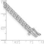 14k White Gold Holds 1.75 carat 44-2.2mm Round Diamond 4-prong 7 inch Tennis Bracelet Mounting (No Stone Included)