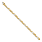 14k Holds 1.45 carat 28-2.4mm Round Diamond Fancy Swirl 7 inch Tennis Bracelet Mounting (No Stone Included)