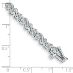 14k White Gold Holds 1.45 carat 28-2.4mm Round Diamond Fancy Swirl 7 inch Tennis Bracelet Mounting (No Stone Included)