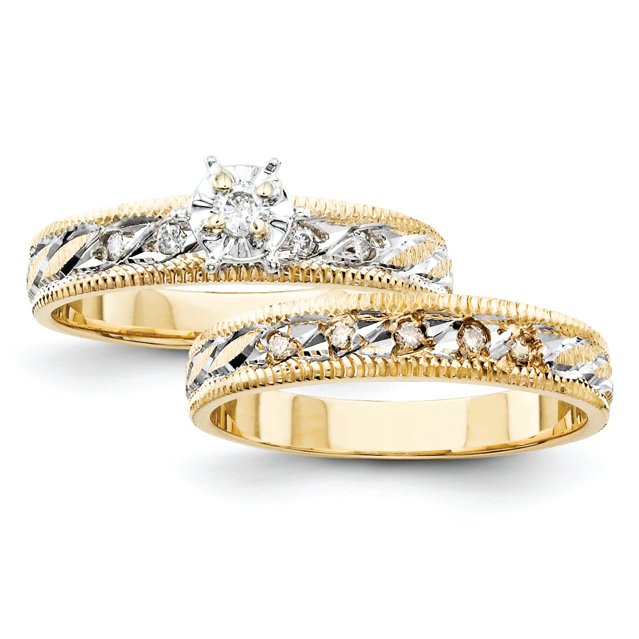 14k Engagement (Trio) Mounting (No Stone Included) Secondary image