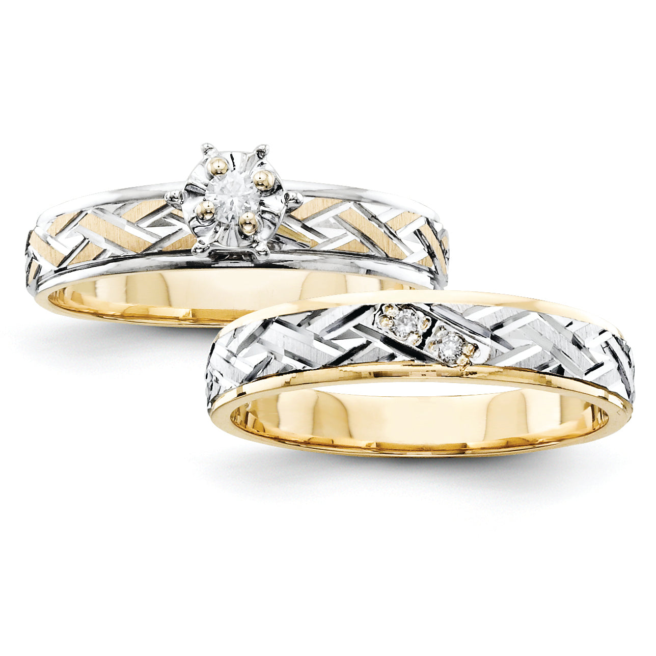 14k Engagement (Trio) Mounting (No Stone Included) Secondary image