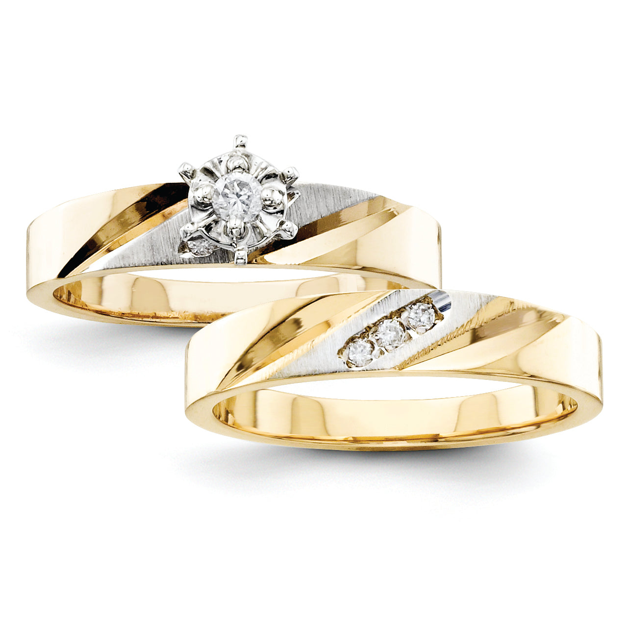 14k Engagement (Trio) Mounting (No Stone Included) Secondary image