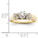 14k Engagement (Trio) Mounting (No Stone Included)