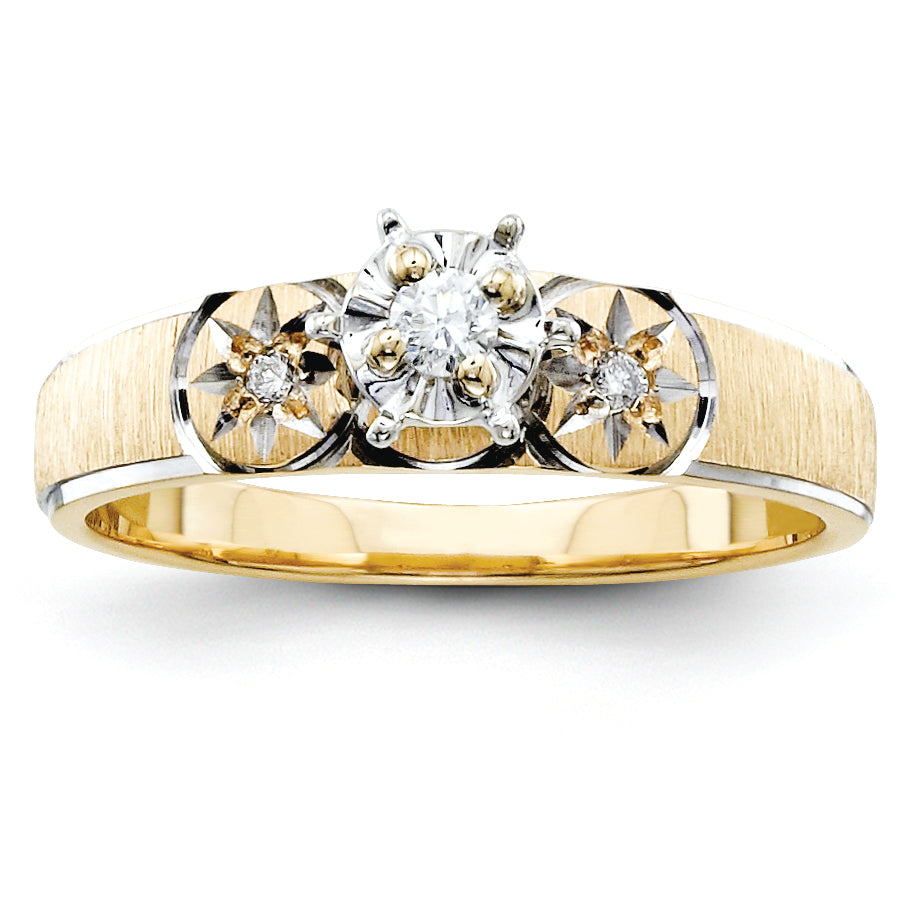 14k Engagement (Trio) Mounting (No Stone Included)