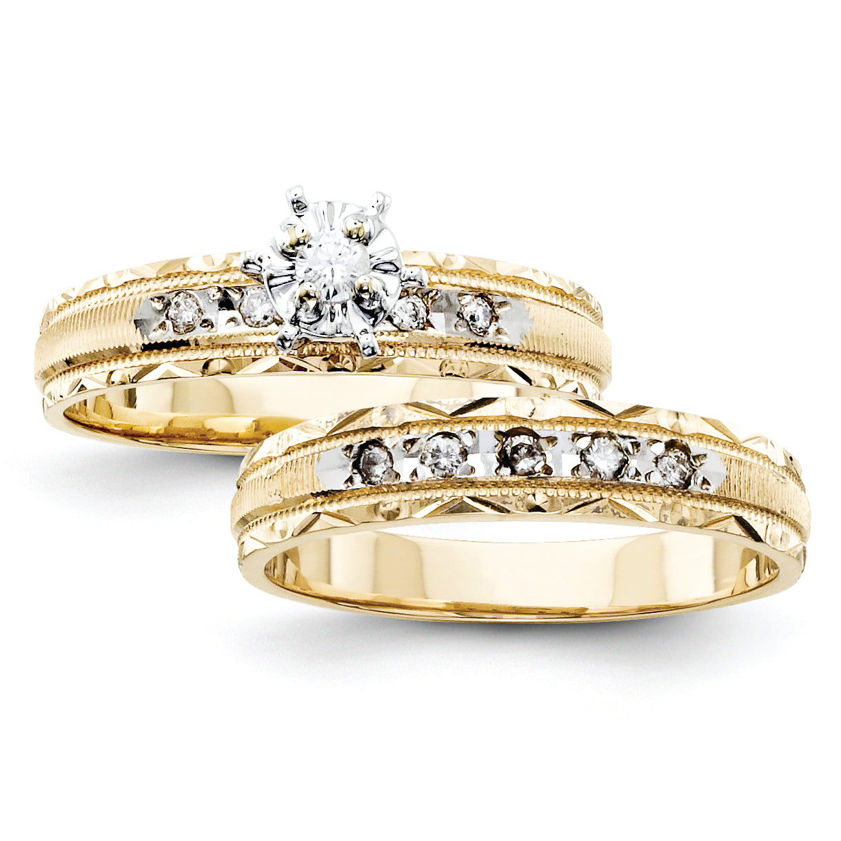 14k Engagement (Trio) Mounting (No Stone Included) Secondary image