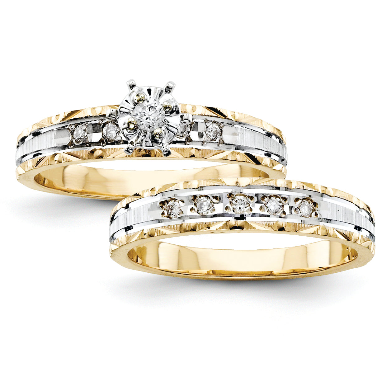 14k Engagement (Trio) Mounting (No Stone Included) Secondary image