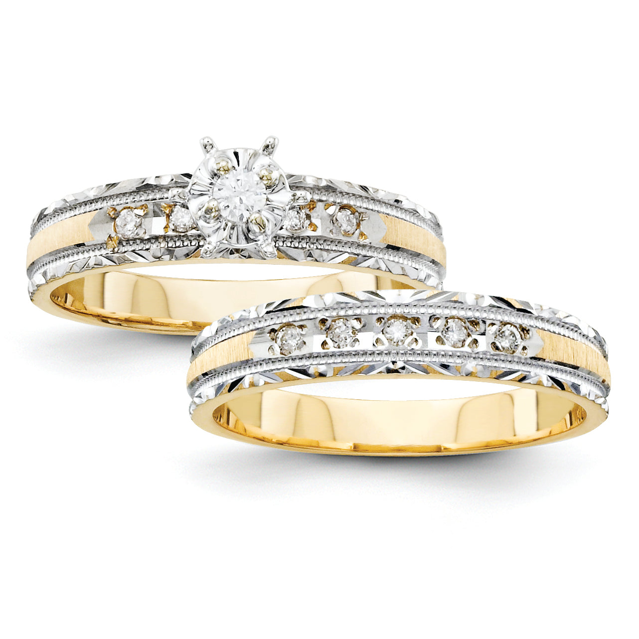14k Engagement (Trio) Mounting (No Stone Included) Secondary image