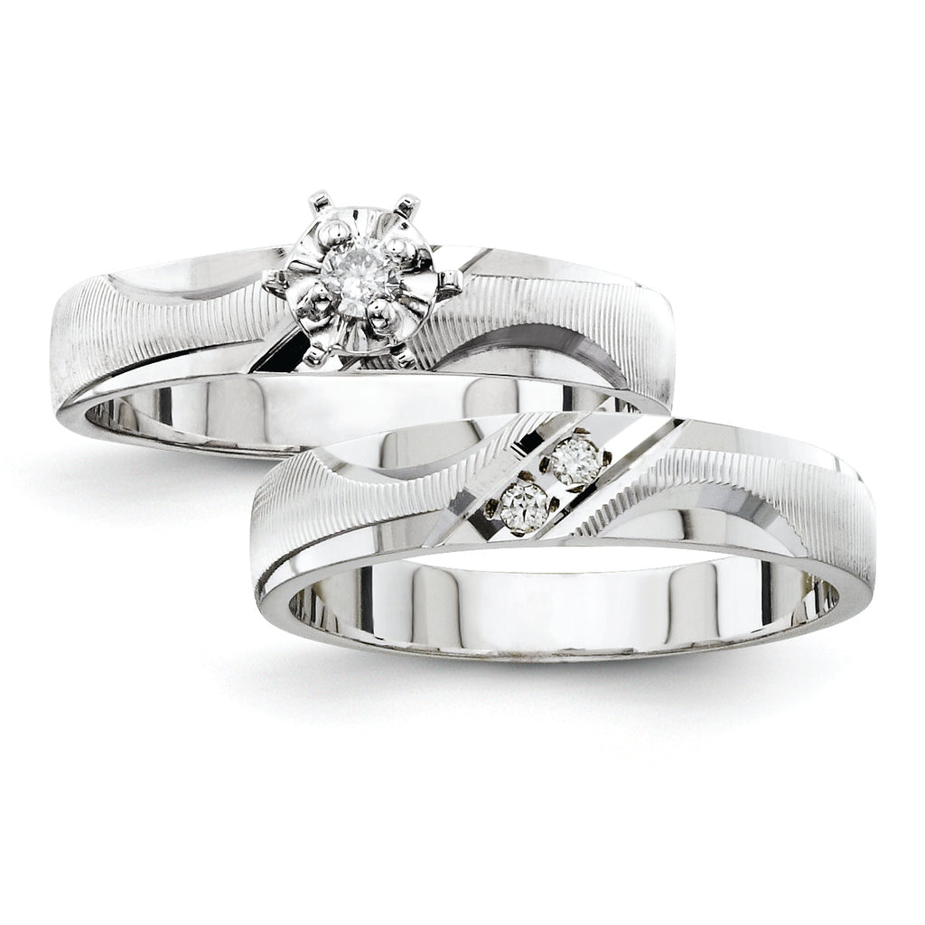 14k White Gold Engagement (Trio) Mounting (No Stone Included)