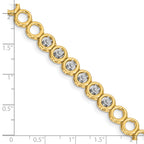 14k Complete 1/2 carat Round AAA Diamond Circle Add-a-Diamond 7 inch Tennis Bracelet